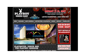 Playboy Poker Camp Website Image
